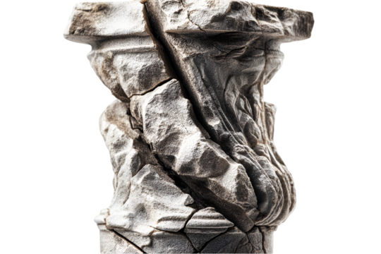 Broken Ancient Stone Column Powerful History