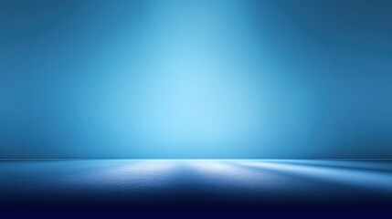  Minimal abstract blue gradient background with soft lighting and reflection