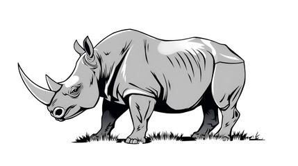 Fototapeta premium Rhino Vector Illustration
