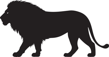African Lion Vector Silhouette
