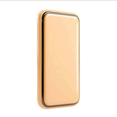 3d icon of mobile phone simple clay texture glossy base isometric blender c4d studio lightning simple color soft and rounded forms white background no shading details