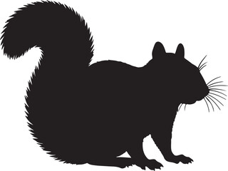 Eastern Gray Squirrel Vector Silhouette