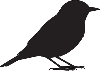 Icterine Warbler Vector Silhouette