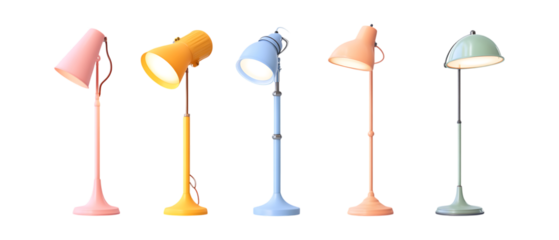 Pack of Lighting Equipment Against Transparent Background for Photography Design, Film Production, or Studio Projects