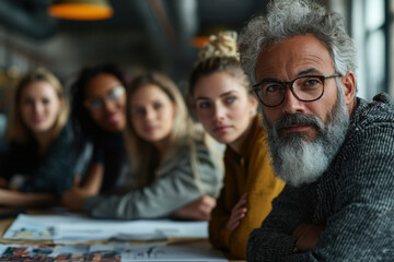 portraits of diverse individuals expressing range of emotions while collaborating on challenging project.