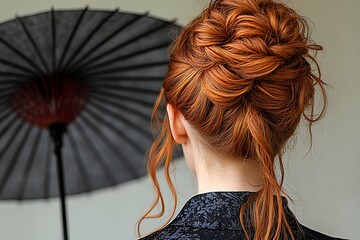 Intricate braided updo hairstyle