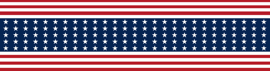 Patriotic, Banner, USA stars and stripes decorative ribbon american theme celebration independence day national pride patriotic decor design illustration red white blue decorative graphic element