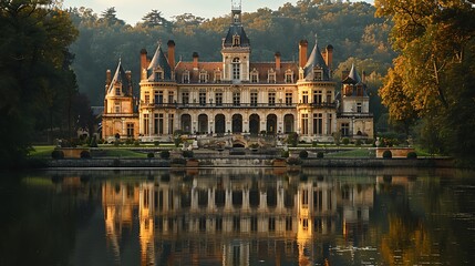 Architectural masterpiece ancient castle high resolution image