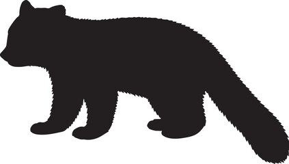 Nepalese Red Panda Vector Silhouette