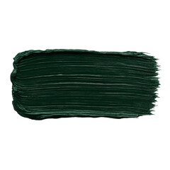 Fototapeta premium Bold, thick stroke of deep dark green paint showing layered texture and glossy finish, a vibrant artistic mark.