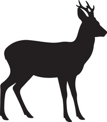 Roe Deer Vector Silhouette