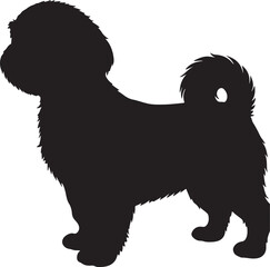 Shih Tzu Vector Silhouette