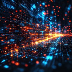 Obraz premium Abstract visual of digital transformation