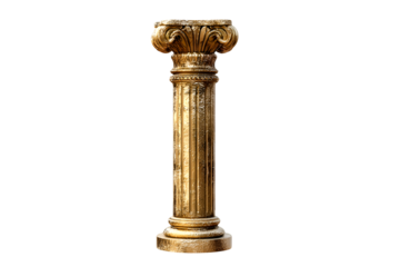 Golden column majestic elegance ancient design luxury wealth