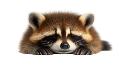 Adorable Baby Raccoon Sleeping Peacefully