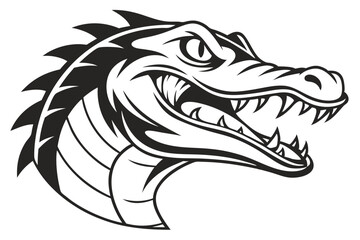 vector mascot logo of a ferocious alligator 