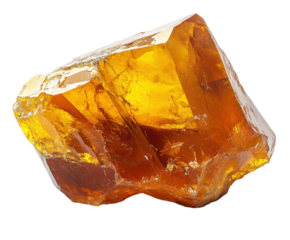 Exploring amber gemstones nature mineral display isolated on transparent background