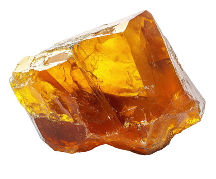 Exploring amber gemstones nature mineral display isolated on transparent background