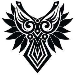 abstract bird logo,black and white geometric pattern,minimalist stylized bird,intricate symmetrical avian design,modernist bird icon,stylized winged animal motif,sharp angular avian symbol,minimalist 