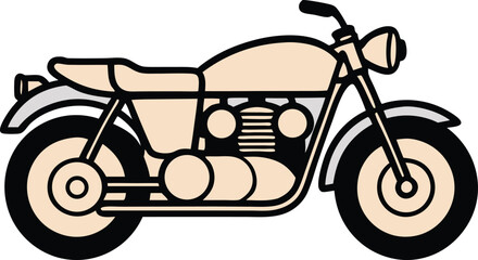 Fototapeta premium Stylish motorcycle vector illustration with transparency for various design applications