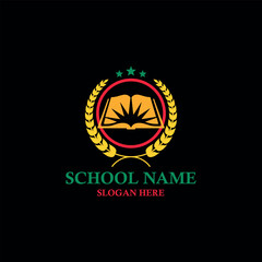 Fototapeta premium education schooling academy logo design vector