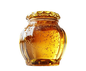 Refreshing honey drink jar kitchen food bright isolated on transparent background