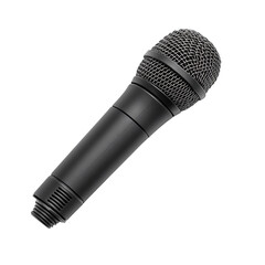 Microphone setup for live events stage equipment isolated on transparent background