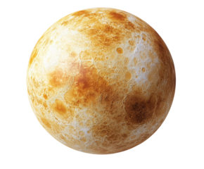 Exploring venus planetary science outer space digital view isolated on transparent background