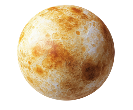Exploring venus planetary science outer space digital view isolated on transparent background