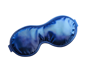 Relaxing sleep mask for comfortable nights bedroom product top view isolated on transparent background