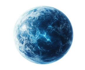Exploring the blue planet's mysteries outer space digital cosmic view isolated on transparent background