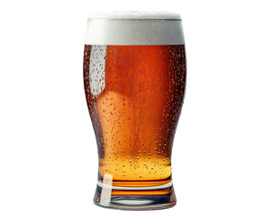 Enjoying refreshing beer in a cozy pub vibe isolated on transparent background