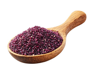 Purple granulated sugar kitchen ingredient bright isolated on transparent background