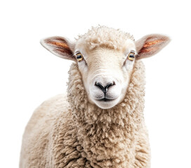 Sheep portrait farm animal nature isolated on transparent background