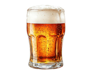 Refreshing beer enjoyment bar beverage bright light isolated on transparent background