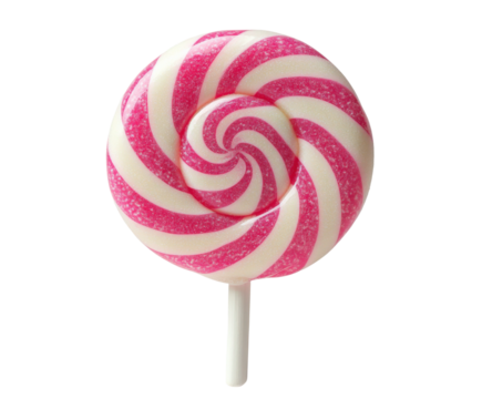 Colorful lollipop treat sweet shop product isolated on transparent background