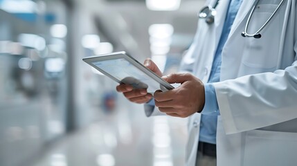 Doctor Using Ai-Powered Diagnostics On A Sleek Tablet, Futuristic Medical Innovation, Best-Selling Commercial Stock Composition --Ar 16:9 --S 250 --V 6.0 --Style Raw** - @Darya (Relaxed)