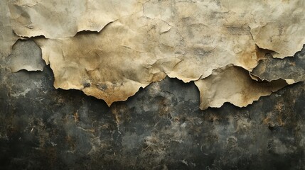 Aged paper overlaying dark stone