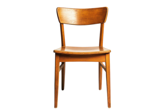 Simple wooden chair classic design light background elegant and minimalist perfect for home or