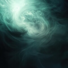 Obraz premium Glowing Teal Smoke Swirl on Dark Background