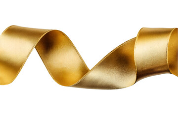 Elegant Golden Ribbon Swirling Gracefully Dark Background Luxurious Texture
