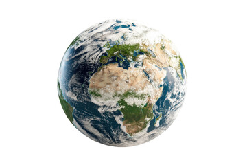 Fototapeta premium Stunning detailed earth planet global view high resolution image 3d map on transparent background