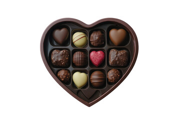 Sweet heart shaped box of assorted chocolates perfect Valentine s gift rich dark milk and white
