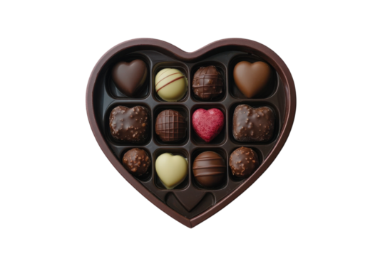 Sweet heart shaped box of assorted chocolates perfect Valentine s gift rich dark milk and white