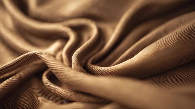 Close-up view of fabric featuring a patterned grid and subtle creases, where light and shadow create a cozy atmosphere and a gentle texture.