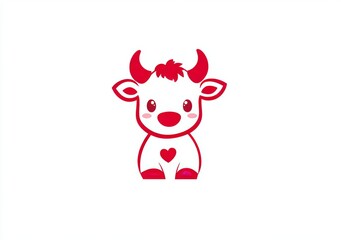 Akabeko refers to a Traditional Japanese Illustration of a Red Cow Toy