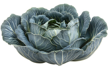 Green Cabbage Fresh Vegetable  Closeup Studio Shot Healthy Food Culinary Nature Organic