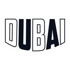 Dubai typography design vector, for t-shirt, poster and other uses