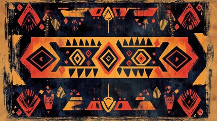 Ethnic pattern rug design