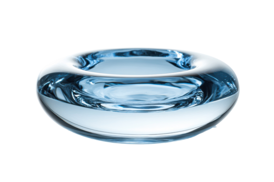 Serene light blue glass bowl minimalist design perfect for modern home decor Clean lines smooth